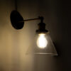 LEDTM® BINGLEY 01074 Vintage Φωτιστικό Τοίχου - Απλίκα με Ντουί 1 x E27 AC 220-240V IP20 - Διάφανο & Χρυσό - Μ18 x Π28 x Υ25cm - Image 3
