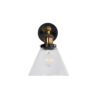LEDTM® BINGLEY 01074 Vintage Φωτιστικό Τοίχου - Απλίκα με Ντουί 1 x E27 AC 220-240V IP20 - Διάφανο & Χρυσό - Μ18 x Π28 x Υ25cm - Image 4