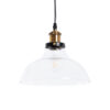 LEDTM® WICKHAM 01075 Vintage Κρεμαστό Φωτιστικό Οροφής με Ντουί 1 x E27 AC 220-240V IP20 - Διάφανο & Χρυσό - Μ24.5 x Π24.5 x Υ15cm - Image 2