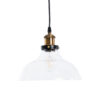 LEDTM® WICKHAM 01075 Vintage Κρεμαστό Φωτιστικό Οροφής με Ντουί 1 x E27 AC 220-240V IP20 - Διάφανο & Χρυσό - Μ24.5 x Π24.5 x Υ15cm - Image 5
