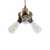 LEDTM® COPPER 01076 Vintage Κρεμαστό Φωτιστικό Οροφής με Ντουί 3 x E27 AC 220-240V IP20 - Χρυσό & Μαύρο - Μ14 x Π14 x Υ13cm - Image 6