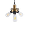 LEDTM® COPPER 01076 Vintage Κρεμαστό Φωτιστικό Οροφής με Ντουί 3 x E27 AC 220-240V IP20 - Χρυσό & Μαύρο - Μ14 x Π14 x Υ13cm - Image 7