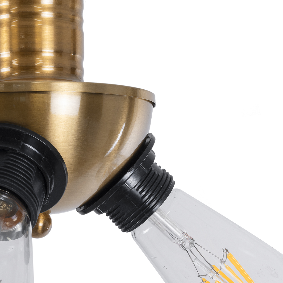 LEDTM® COPPER 01076 Vintage Κρεμαστό Φωτιστικό Οροφής με Ντουί 3 x E27 AC 220-240V IP20 - Χρυσό & Μαύρο - Μ14 x Π14 x Υ13cm - Image 8