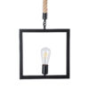 LEDTM® FRAISE 01077 Vintage Κρεμαστό Φωτιστικό Οροφής με Ντουί 1 x E27 AC 220-240V IP20 - Μαύρο & Μπεζ - Μ32 x Π4 x Υ32cm - Image 5