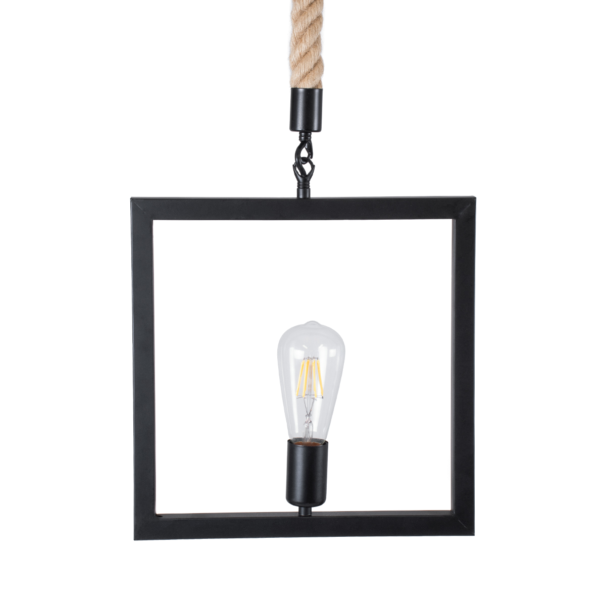LEDTM® FRAISE 01077 Vintage Κρεμαστό Φωτιστικό Οροφής με Ντουί 1 x E27 AC 220-240V IP20 - Μαύρο & Μπεζ - Μ32 x Π4 x Υ32cm - Image 5