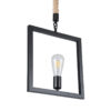 LEDTM® FRAISE 01077 Vintage Κρεμαστό Φωτιστικό Οροφής με Ντουί 1 x E27 AC 220-240V IP20 - Μαύρο & Μπεζ - Μ32 x Π4 x Υ32cm - Image 6