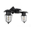 LEDTM® TORO 01079 Vintage Φωτιστικό Τοίχου - Απλίκα με Ντουί 2 x E27 AC 220-240V IP20 - Μαύρο - Μ44 x Π33 x Υ21cm - Image 2