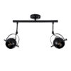 LEDTM® CANNES 01081 Μοντέρνο Φωτιστικό Οροφής με Ντουί 2 x E27 AC 220-240V IP20 - Μαύρο - Μ61 x Π12 x Υ48cm - Image 2