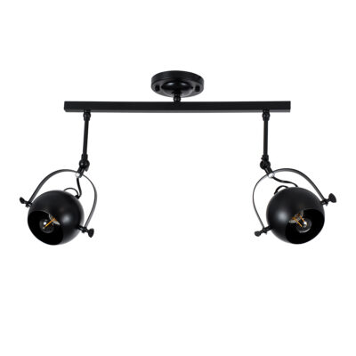 Alternative view of LEDTM® CANNES 01081 Μοντέρνο Φωτιστικό Οροφής με Ντουί 2 x E27 AC 220-240V IP20 - Μαύρο - Μ61 x Π12 x Υ48cm