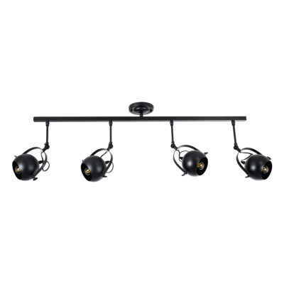 Alternative view of LEDTM® CANNES 01082 Μοντέρνο Φωτιστικό Οροφής με Ντουί 4 x E27 AC 220-240V IP20 - Μαύρο - Μ108 x Π12 x Υ48cm