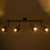 LEDTM® CANNES 01082 Μοντέρνο Φωτιστικό Οροφής με Ντουί 4 x E27 AC 220-240V IP20 - Μαύρο - Μ108 x Π12 x Υ48cm - Image 3