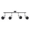 LEDTM® CANNES 01082 Μοντέρνο Φωτιστικό Οροφής με Ντουί 4 x E27 AC 220-240V IP20 - Μαύρο - Μ108 x Π12 x Υ48cm - Image 4