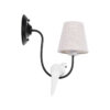 LEDTM® DOVE 01084 Vintage Φωτιστικό Τοίχου - Απλίκα με Ντουί 1 x E14 AC 220-240V IP20 - Μαύρο & Μπεζ - Μ30 x Π15 x Υ36cm - Image 5