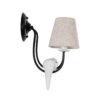 LEDTM® DOVE 01086 Vintage Φωτιστικό Τοίχου - Απλίκα με Ντουί 2 x E14 AC 220-240V IP20 - Μαύρο & Μπεζ - Μ28 x Π28 x Υ30cm - Image 5