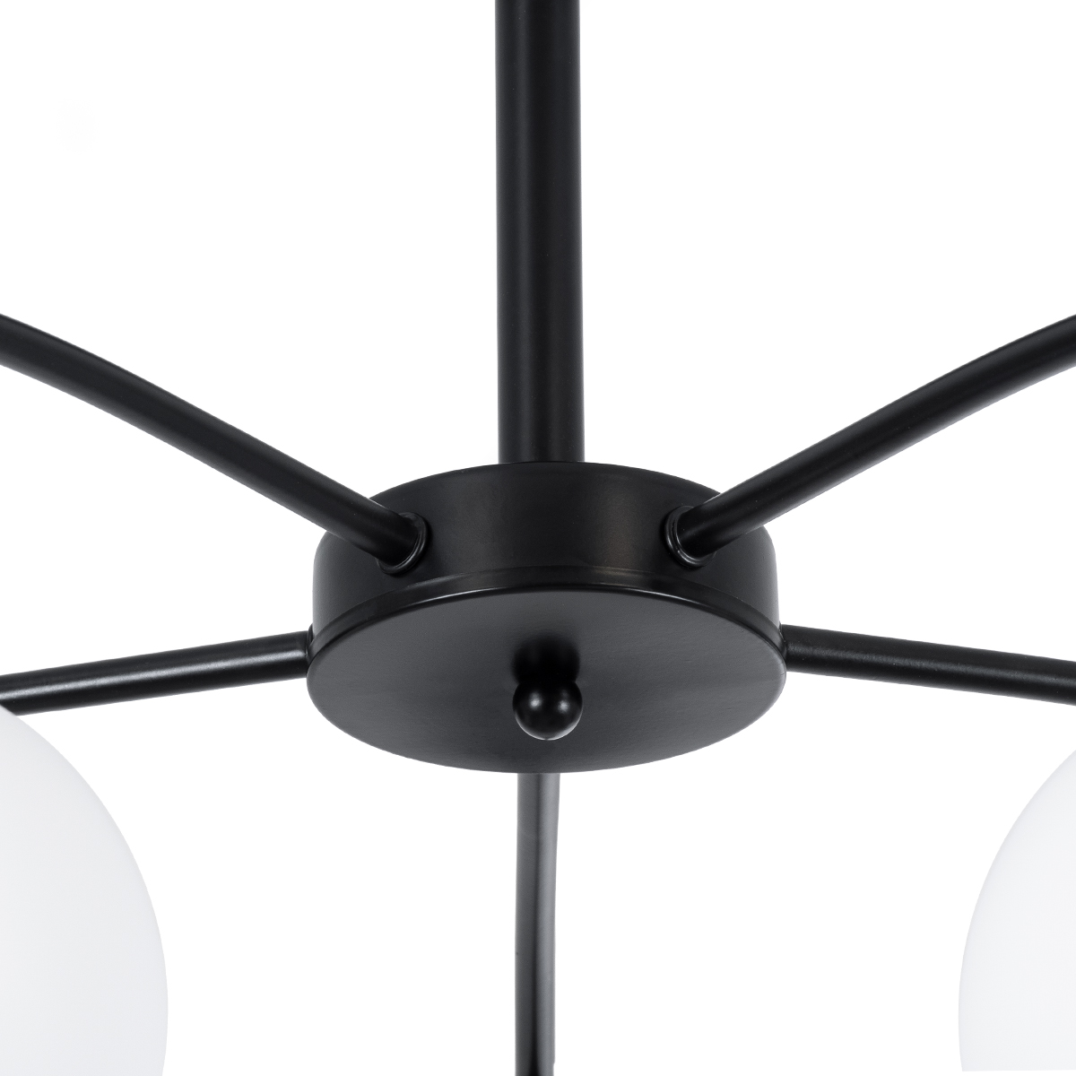 LEDTM® LUNA 01088 Μοντέρνο Φωτιστικό Οροφής με Ντουί 5 x E27 AC 220-240V IP20 - Λευκό & Μαύρο - Μ60 x Π60 x Υ43cm - Image 7
