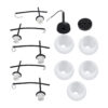 LEDTM® LUNA 01088 Μοντέρνο Φωτιστικό Οροφής με Ντουί 5 x E27 AC 220-240V IP20 - Λευκό & Μαύρο - Μ60 x Π60 x Υ43cm - Image 9
