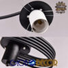 LEDTM® SELINA 01090 Μοντέρνο Φωτιστικό Οροφής με Ντουί 5 x E27 AC 220-240V IP20 - Μαύρο & Λευκό - Μ63 x Π63 x Υ47cm - Image 8