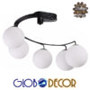 LEDTM® SELINA 01090 Μοντέρνο Φωτιστικό Οροφής με Ντουί 5 x E27 AC 220-240V IP20 - Μαύρο & Λευκό - Μ63 x Π63 x Υ47cm - Image 2