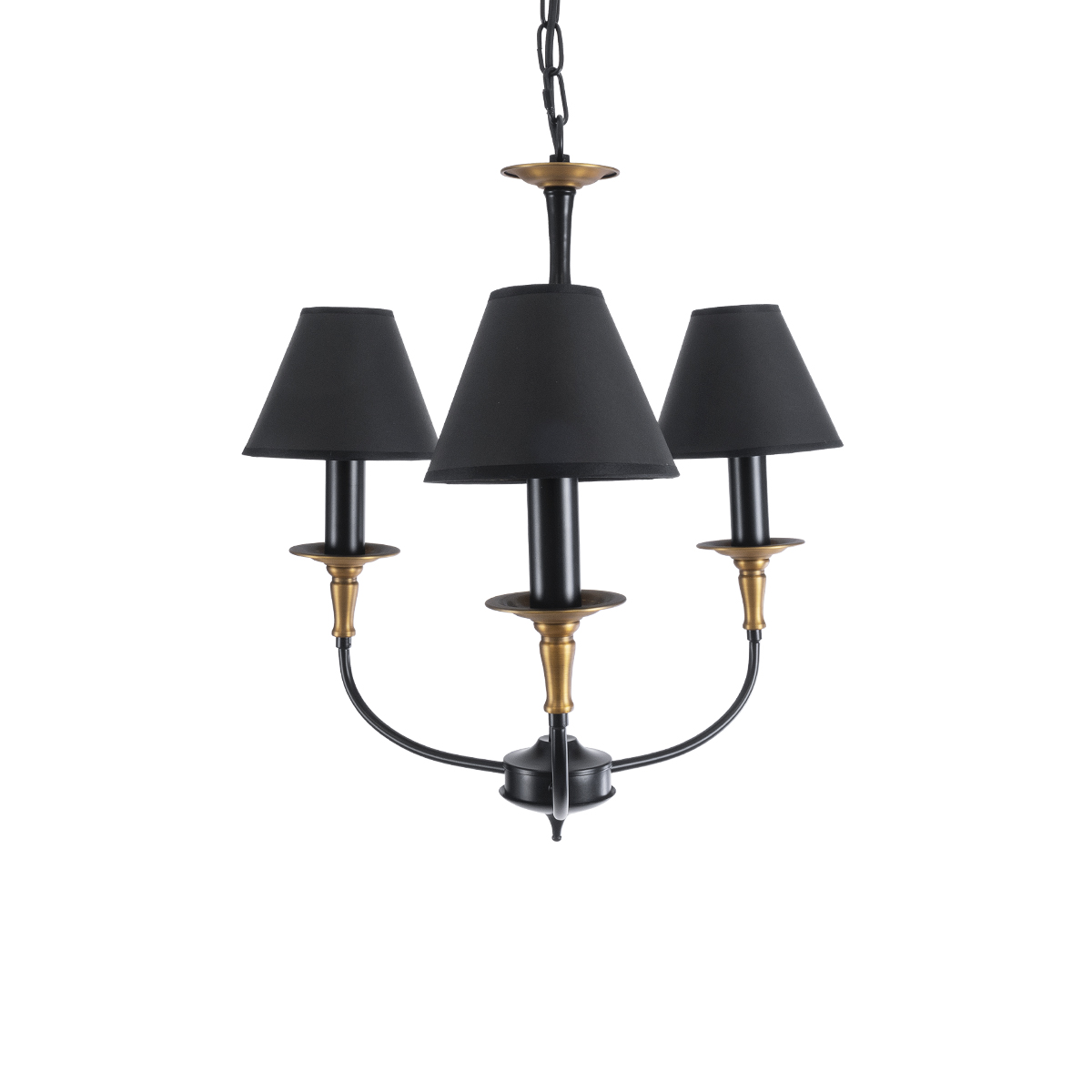 LEDTM® LIMI 01091 Vintage Κρεμαστό Φωτιστικό Οροφής με Ντουί 3 x E14 AC 220-240V IP20 - Μαύρο & Χρυσό - Μ55 x Π55 x Υ55cm - Image 5
