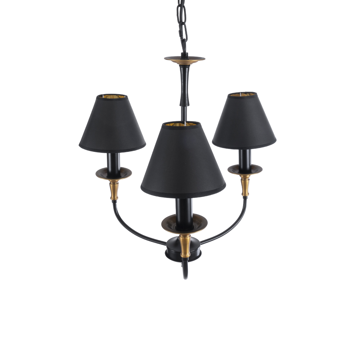 LEDTM® LIMI 01091 Vintage Κρεμαστό Φωτιστικό Οροφής με Ντουί 3 x E14 AC 220-240V IP20 - Μαύρο & Χρυσό - Μ55 x Π55 x Υ55cm - Image 7