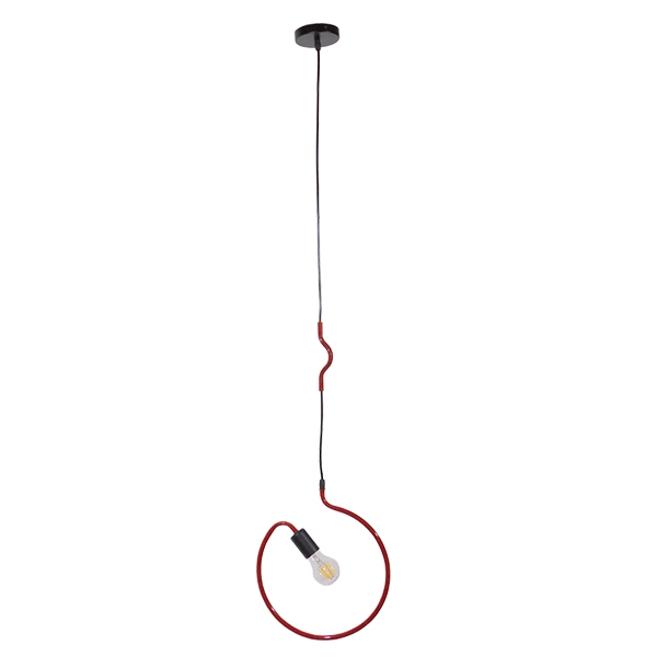 LEDTM® LIBBY 01095-1 Παιδικό Κρεμαστό Φωτιστικό Οροφής με Ντουί 1 x E27 AC 220-240V IP20 - Κόκκινο - Μ28 x Π28 x Υ16cm - Image 4