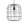 LEDTM® PARROT 01099 Μοντέρνο Κρεμαστό Φωτιστικό Οροφής με Ντουί 1 x E27 AC 220-240V IP20 - Μαύρο - Μ28 x Π28 x Υ30cm - Image 5