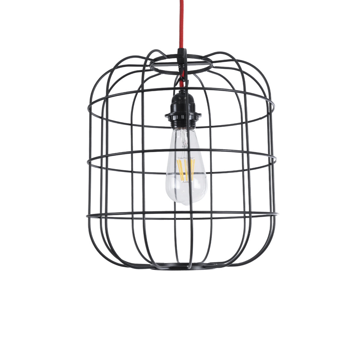LEDTM® PARROT 01099 Μοντέρνο Κρεμαστό Φωτιστικό Οροφής με Ντουί 1 x E27 AC 220-240V IP20 - Μαύρο - Μ28 x Π28 x Υ30cm - Image 5