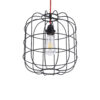 LEDTM® PARROT 01099 Μοντέρνο Κρεμαστό Φωτιστικό Οροφής με Ντουί 1 x E27 AC 220-240V IP20 - Μαύρο - Μ28 x Π28 x Υ30cm - Image 6