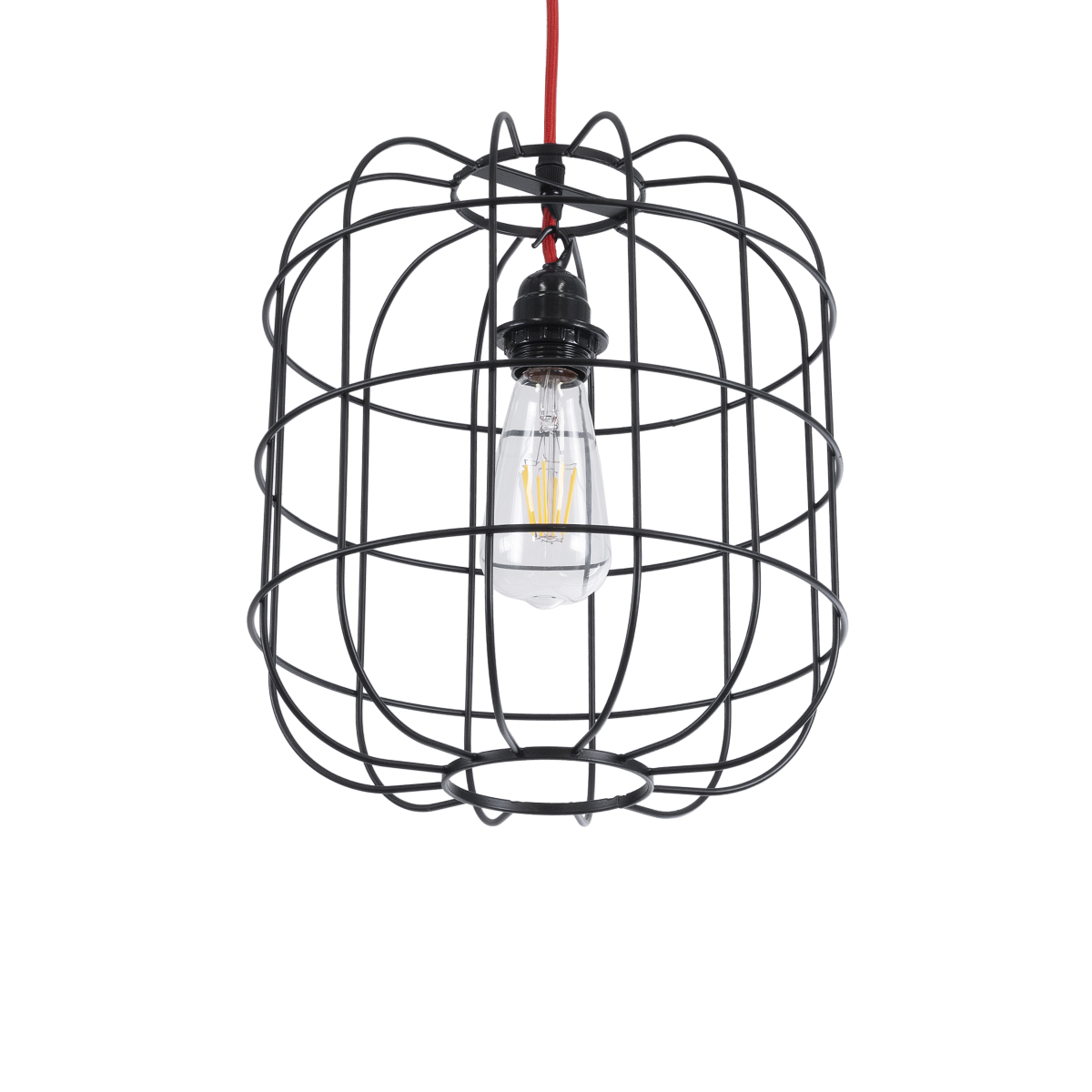 LEDTM® PARROT 01099 Μοντέρνο Κρεμαστό Φωτιστικό Οροφής με Ντουί 1 x E27 AC 220-240V IP20 - Μαύρο - Μ28 x Π28 x Υ30cm - Image 6