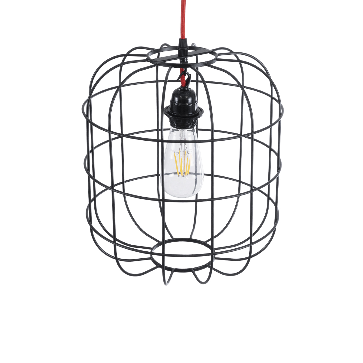 LEDTM® PARROT 01099 Μοντέρνο Κρεμαστό Φωτιστικό Οροφής με Ντουί 1 x E27 AC 220-240V IP20 - Μαύρο - Μ28 x Π28 x Υ30cm - Image 7