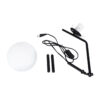 LEDTM® ELFIS 01100 Μοντέρνο Επιτραπέζιο Φωτιστικό Πορτατίφ με Ντουί 1 x E27 AC 220-240V IP20 - Μαύρο & Λευκό - Μ22 x Π27 x Υ41cm - Image 9