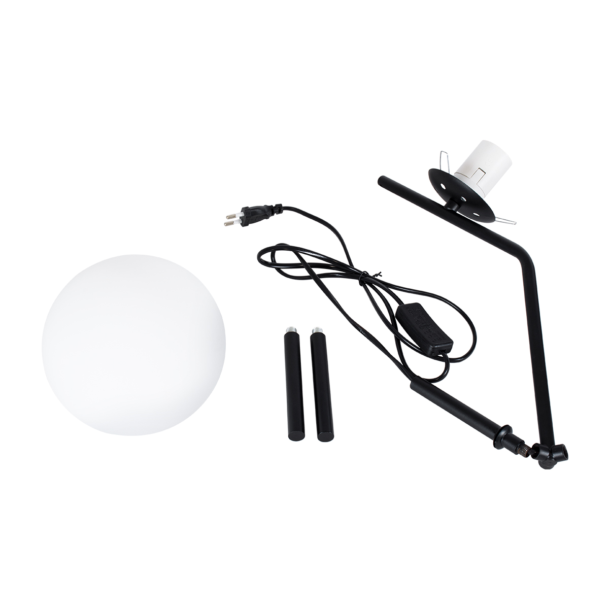 LEDTM® ELFIS 01100 Μοντέρνο Επιτραπέζιο Φωτιστικό Πορτατίφ με Ντουί 1 x E27 AC 220-240V IP20 - Μαύρο & Λευκό - Μ22 x Π27 x Υ41cm - Image 9