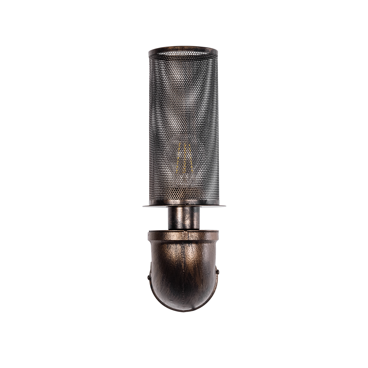 LEDTM® RAZA 01105 Vintage Φωτιστικό Τοίχου - Απλίκα με Ντουί 1 x E27 AC 220-240V IP20 - Χάλκινο - Μ13 x Π12 x Υ38cm - Image 4