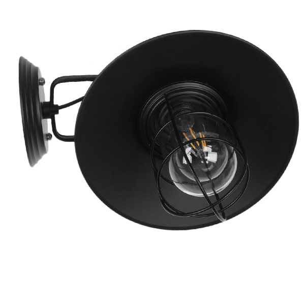 LEDTM® CELL 01118 Vintage Φωτιστικό Τοίχου - Απλίκα με Ντουί 1 x E27 AC 220-240V IP20 - Μαύρο - Μ33 x Π27 x Υ33cm - Image 4