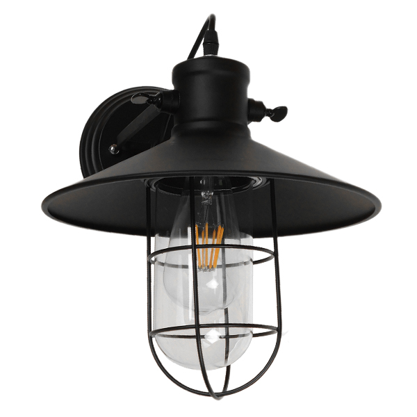 LEDTM® CELL 01118 Vintage Φωτιστικό Τοίχου - Απλίκα με Ντουί 1 x E27 AC 220-240V IP20 - Μαύρο - Μ33 x Π27 x Υ33cm - Image 6