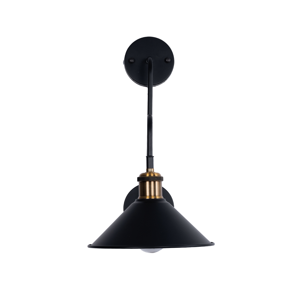 LEDTM® MAGEOR 01120 Vintage Φωτιστικό Τοίχου - Απλίκα με Ντουί 1 x E27 AC 220-240V IP20 - Μαύρο & Χρυσό - Μ22 x Π30 x Υ40cm - Image 4