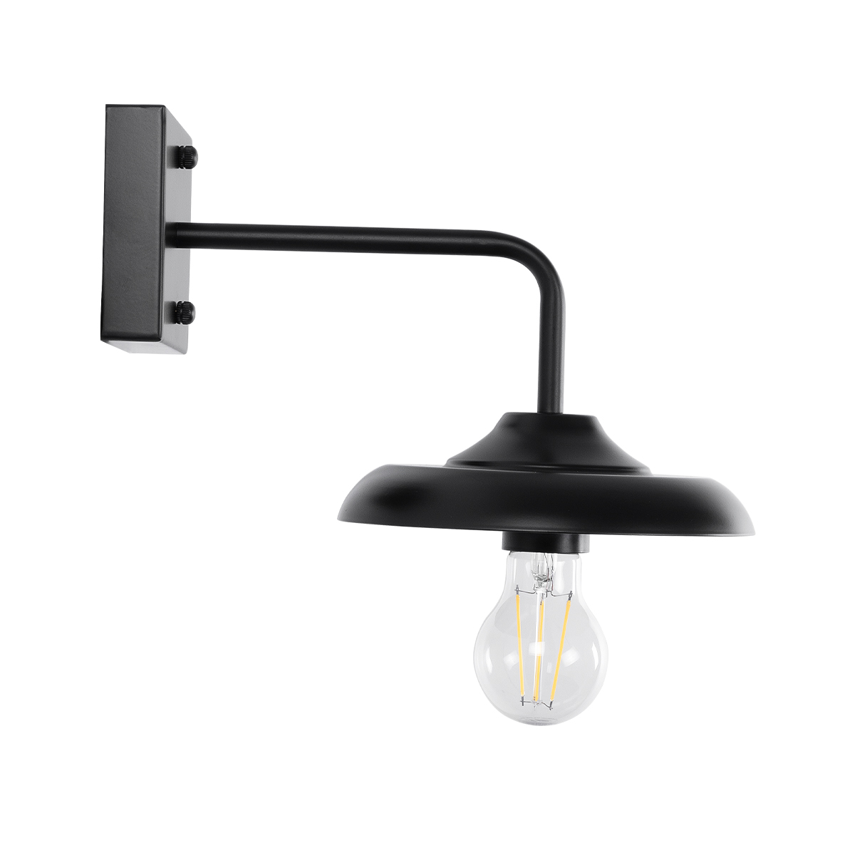 LEDTM® PHIA 01122 Vintage Φωτιστικό Τοίχου - Απλίκα με Ντουί 1 x E27 AC 220-240V IP20 - Μαύρο - Μ18.5 x Π29 x Υ18cm - Image 5