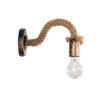 LEDTM® DAKER 01126 Vintage Φωτιστικό Τοίχου - Απλίκα με Ντουί 1 x E27 AC 220-240V IP20 - Χάλκινο Εφέ Σκουριάς & Μπεζ - Μ10 x Π22 x Υ15cm - Image 5