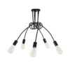 LEDTM® PAULELI 01127 Μοντέρνο Φωτιστικό Οροφής με Ντουί 5 x E27 AC 220-240V IP20 - Μαύρο - Μ76 x Π76 x Υ45cm - Image 4
