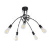LEDTM® PAULELI 01127 Μοντέρνο Φωτιστικό Οροφής με Ντουί 5 x E27 AC 220-240V IP20 - Μαύρο - Μ76 x Π76 x Υ45cm - Image 5