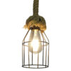 LEDTM® LAICO 01129 Vintage Κρεμαστό Φωτιστικό Οροφής με Ντουί 1 x E27 AC 220-240V IP20 - Μπρούτζινο & Μπεζ - Μ12 x Π12 x Υ100cm - Image 2