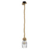 LEDTM® LAICO 01129 Vintage Κρεμαστό Φωτιστικό Οροφής με Ντουί 1 x E27 AC 220-240V IP20 - Μπρούτζινο & Μπεζ - Μ12 x Π12 x Υ100cm - Image 3