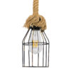 LEDTM® LAICO 01129 Vintage Κρεμαστό Φωτιστικό Οροφής με Ντουί 1 x E27 AC 220-240V IP20 - Μπρούτζινο & Μπεζ - Μ12 x Π12 x Υ100cm - Image 4