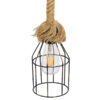 LEDTM® LAICO 01129 Vintage Κρεμαστό Φωτιστικό Οροφής με Ντουί 1 x E27 AC 220-240V IP20 - Μπρούτζινο & Μπεζ - Μ12 x Π12 x Υ100cm - Image 5