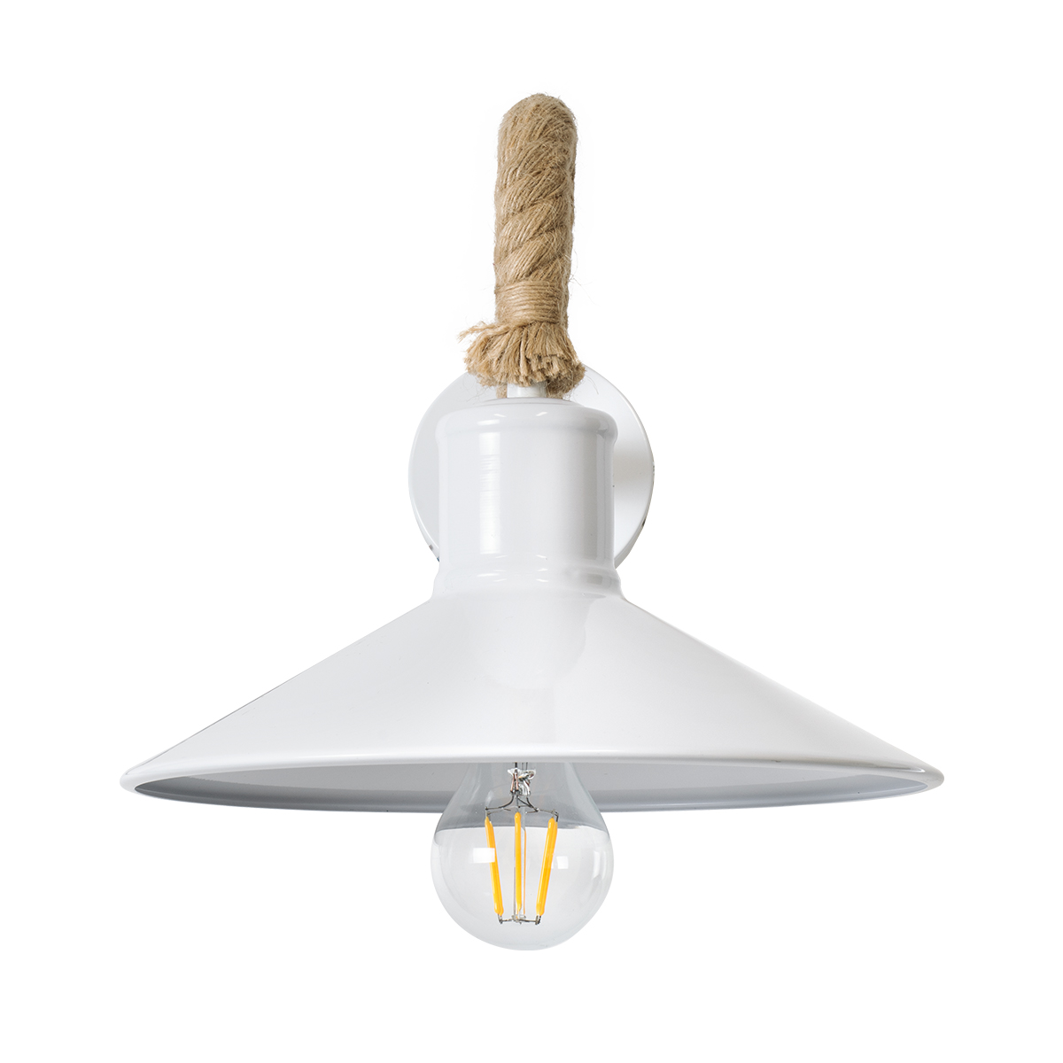 LEDTM® VINSA 01130 Boho Φωτιστικό Τοίχου - Απλίκα με Ντουί 1 x E27 AC 220-240V IP20 - Λευκό & Μπεζ - Μ37.5 x Π26.7 x Υ25cm - Image 5