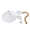 LEDTM® VINSA 01130 Boho Φωτιστικό Τοίχου - Απλίκα με Ντουί 1 x E27 AC 220-240V IP20 - Λευκό & Μπεζ - Μ37.5 x Π26.7 x Υ25cm - Image 8