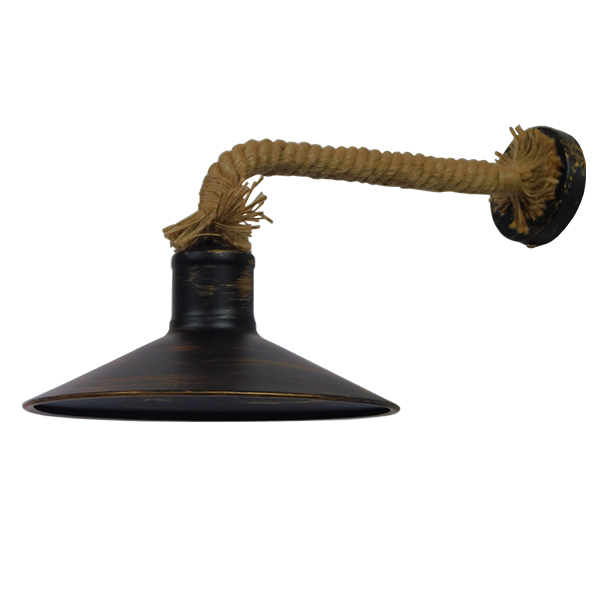 LEDTM® VINSA 01136 Boho Φωτιστικό Τοίχου - Απλίκα με Ντουί 1 x E27 AC 220-240V IP20 - Χάλκινο & Μπεζ - Μ50 x Π27 x Υ25cm - Image 4