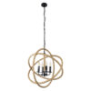 LEDTM® VITRUVIAN 01141 Boho Κρεμαστό Φωτιστικό Οροφής με Ντουί 4 x E14 AC 220-240V IP20 - Μαύρο & Μπεζ - Μ53 x Π53 x Υ53cm - Image 4