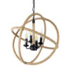 LEDTM® VITRUVIAN 01141 Boho Κρεμαστό Φωτιστικό Οροφής με Ντουί 4 x E14 AC 220-240V IP20 - Μαύρο & Μπεζ - Μ53 x Π53 x Υ53cm - Image 7