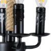 LEDTM® VITRUVIAN 01141 Boho Κρεμαστό Φωτιστικό Οροφής με Ντουί 4 x E14 AC 220-240V IP20 - Μαύρο & Μπεζ - Μ53 x Π53 x Υ53cm - Image 9